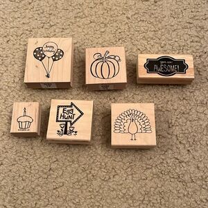 Set of 6 Holiday/Celebration Themed Stamps